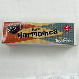 Metal HARMONICA 10 Hole Musical Instrument 4 inch by Toysmith NEW